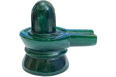100% Natural Margaj Stone Shivling Or Green Aventurine Shiva Lingam Or Emerald Shivling for Home Puja | Size 5 x 4 cm, Weight 200 Grms
