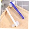 FORZARAGAZZI 4 Pcs Portable Cleaning Brush Denture Brush Portable Denture Toothbrush Double Heads Cleaning Brush Portable Toothbrush Manual Toothbrushes Small Denture Cleaning Brush Aldult Pp view 3