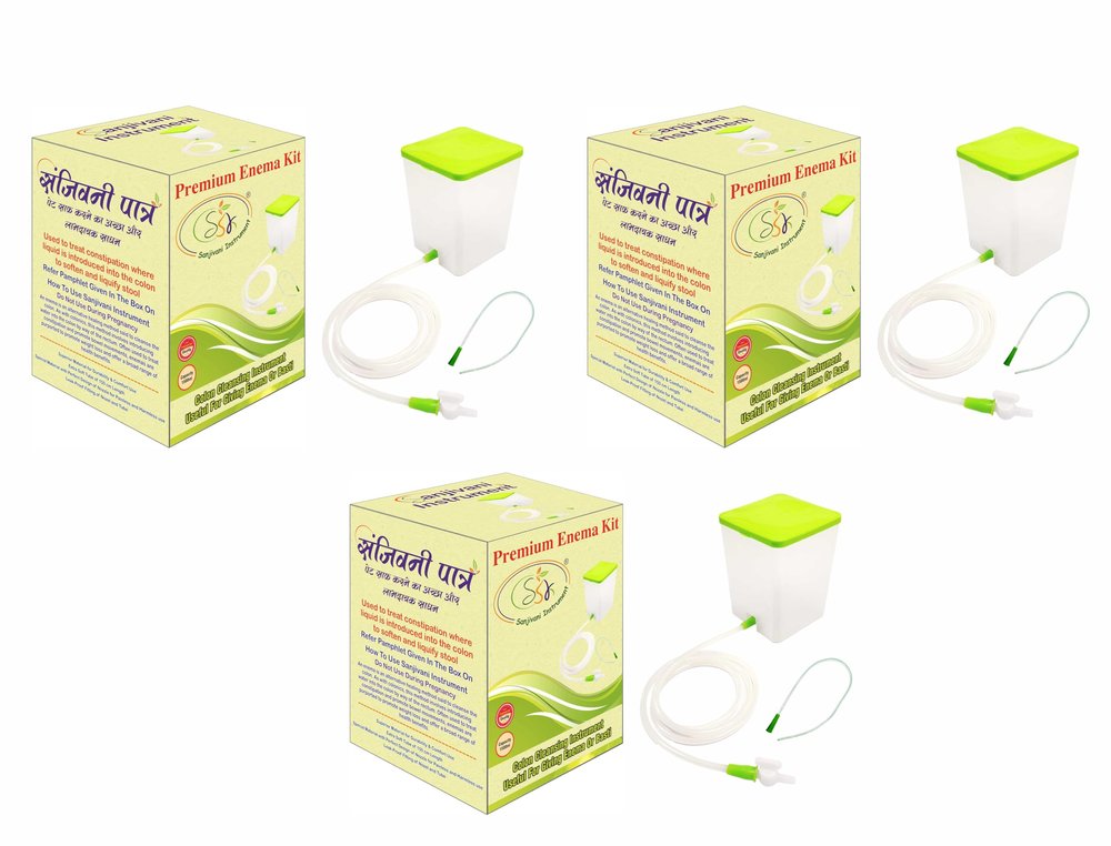 SSK Enema Kit for Home use with Instruction | Douche Set | (Pack-3)