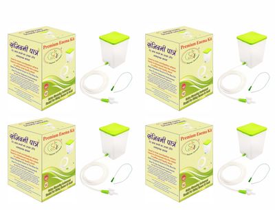 SSK Enema Kit for Home use with Instruction | Douche Set | (Pack-4)