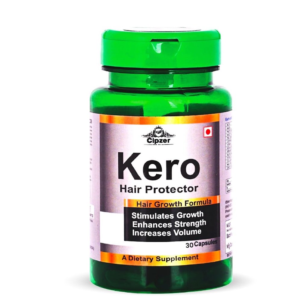 Cipzer Kero Hair Protector 30 Capsule | Hair Fall Control | Hair Care| with Amla (Pack Of 1)