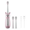 Baby Bucket Kids Electric Toothbrush for Ages 3+, IPX7 Waterproof, Rechargeable, 3 Smart Modes with Memory, Includes 3 Replacement Brush Heads-Pink) view 1