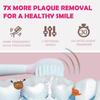 Baby Bucket Kids Electric Toothbrush for Ages 3+, IPX7 Waterproof, Rechargeable, 3 Smart Modes with Memory, Includes 3 Replacement Brush Heads-Pink) view 4