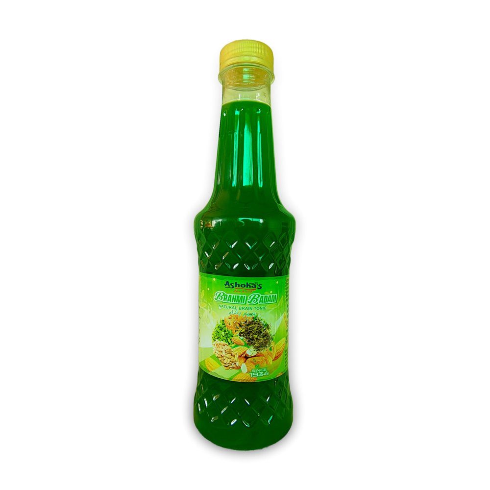 Ashoka's Lion Brand Pure Brahmi Badam Dry Fruit Syrup Sharbat, Instant Refreshing Summer Drink, 750ml
