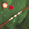 SFU E Com Premium White Pearl Rakhi And Creamy Cookies | Rakhi Gift For Brother | Rakhi Chocolate Gift | 061 view 2