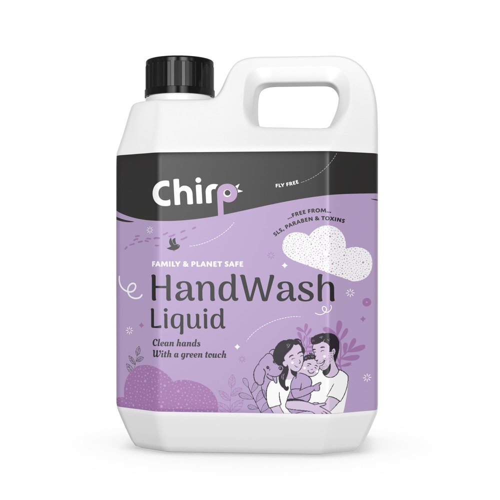 Chirp Natural & Organic Hand Wash Liquid (2.5 lits) Herbal, SLS free, Paraben free (2.5 lit)