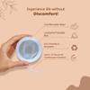 bbold Reusable Menstrual Disc for Women | 100% Medical Grade Silicone | Ultimate Comfort - Soft No Leakage | Protection Up to 12 Hours. (With Stem (Large), White) view 3