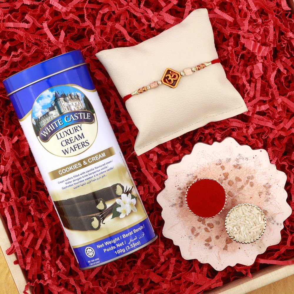 SFU E Com Chocolates and Trendy Rakhi Bundle Festive Joy for Raksha Bandhan | White Castle Chocolates With Rakhi | Rakhi Chocolate For Brother | 27