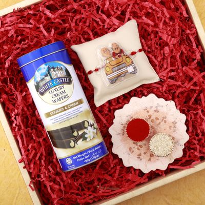 SFU E Com Gift Happiness Rakhi and Chocolate Combos for Every Taste | White Castle Chocolates With Rakhi | Rakhi Chocolate For Brother | 51