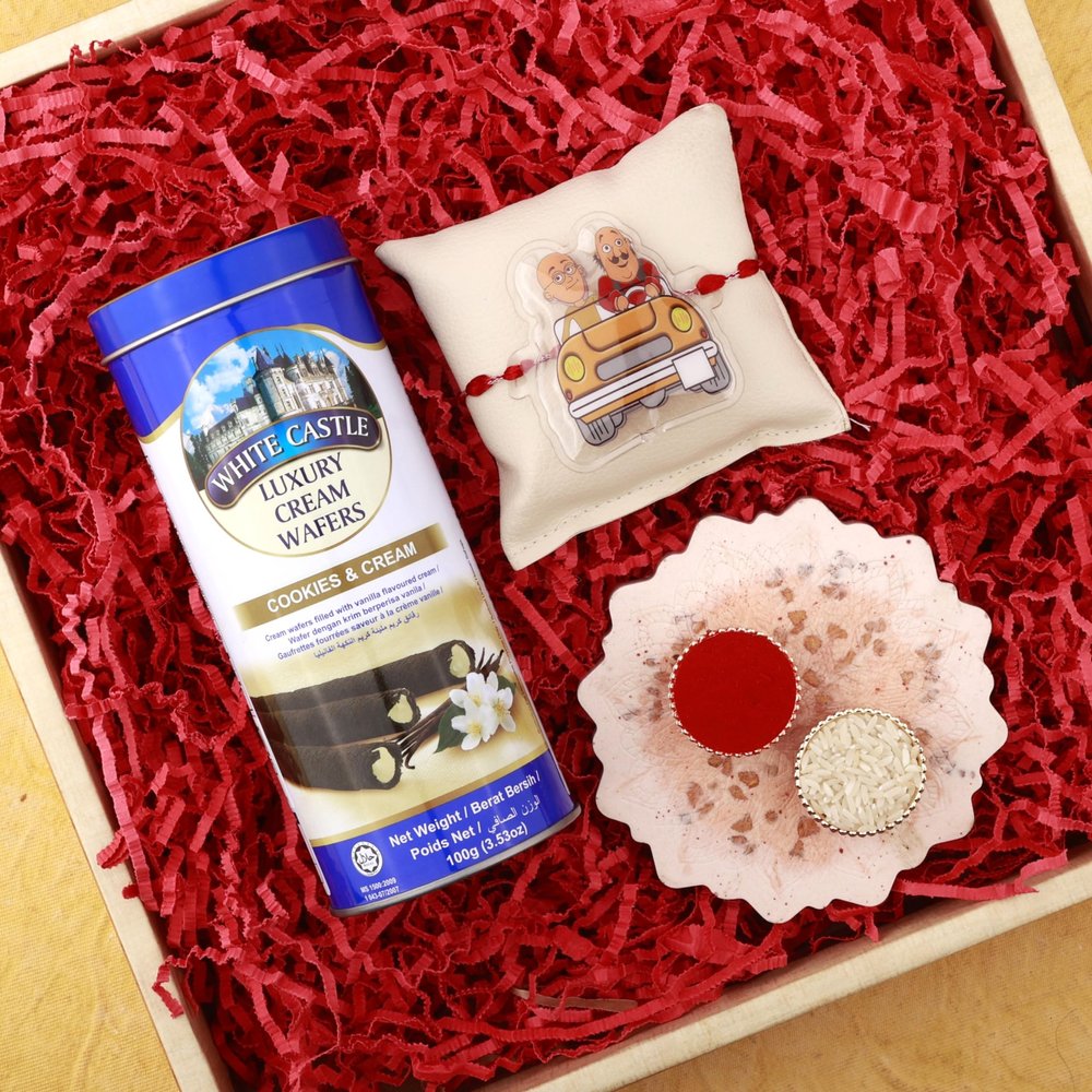 SFU E Com Gift Happiness Rakhi and Chocolate Combos for Every Taste | White Castle Chocolates With Rakhi | Rakhi Chocolate For Brother | 51