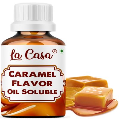 La Casa Caramel OS Oil Soluble Essence | Ideal Flavor for Bakery,Icecream, Sweets, Chocolates | 40ml |