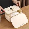 COSKIRA Tissue Box Holder, Modern Design, Stylish Box with lid Plastic Newborn Products Travel, Bedroom,Office, Rectangle Paper Facial Tissue Box Holder, Dryer Sheet Dispenser for Laundry Room-Multi view 2