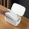 COSKIRA Tissue Box Holder, Modern Design, Stylish Box with lid Plastic Newborn Products Travel, Bedroom,Office, Rectangle Paper Facial Tissue Box Holder, Dryer Sheet Dispenser for Laundry Room-Multi view 4