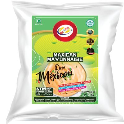 Am 2 Pm - Mexican Mayonnaise 1kg Multipurpose Creamy Sauce For Burgers, Sandwiches Salad Dressing,Veg Non Veg Fried Snack Wraps & Rolls Hot Dog Momos
