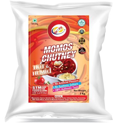 Am 2 Pm - Hot Humid Momos Dip Chutney, Street Style Momos Chutney, Made with Fresh Onion Garlic and Tomatoes - Unique Spicy Dipping Sauce For Momos, Dimsum & Dumplings -1 Kg