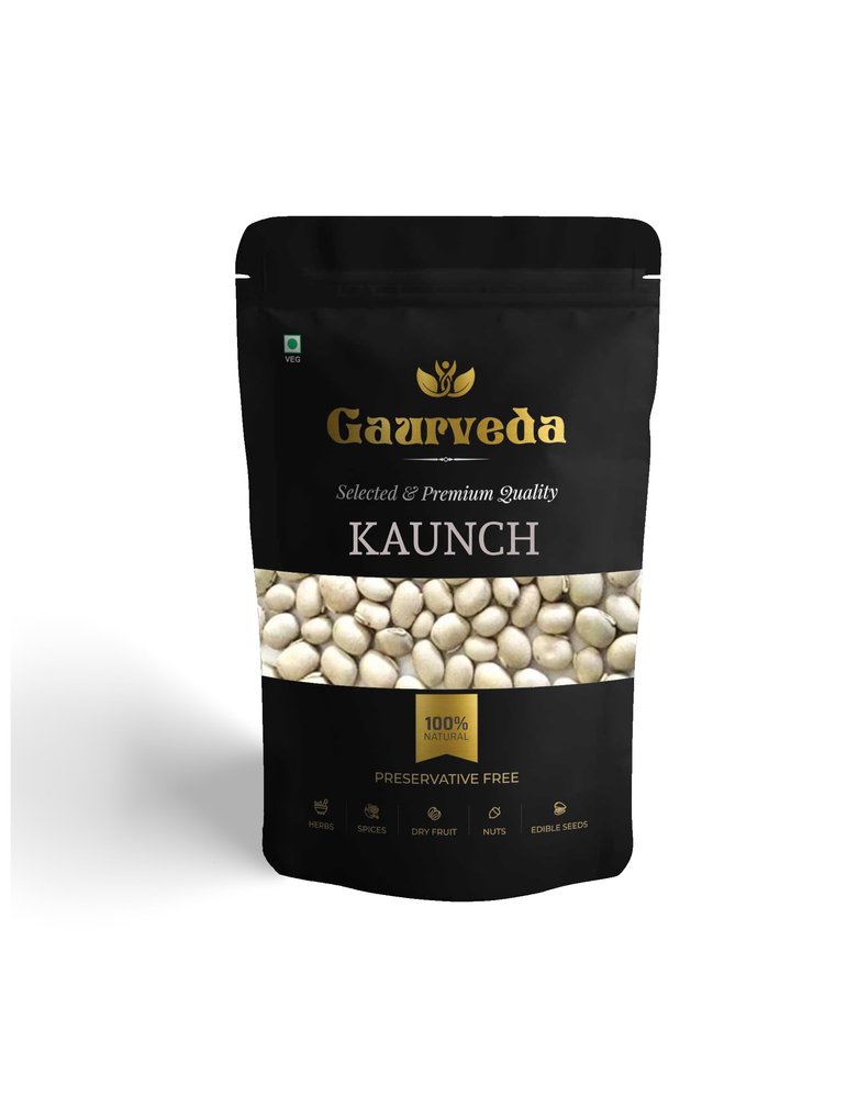 Gaurveda Premium Kaunch White - Kaunch Beej Safed - Cowhage - Mucuna Pruriens - Kapikachchhu - Pure & Natural - 100 Grams