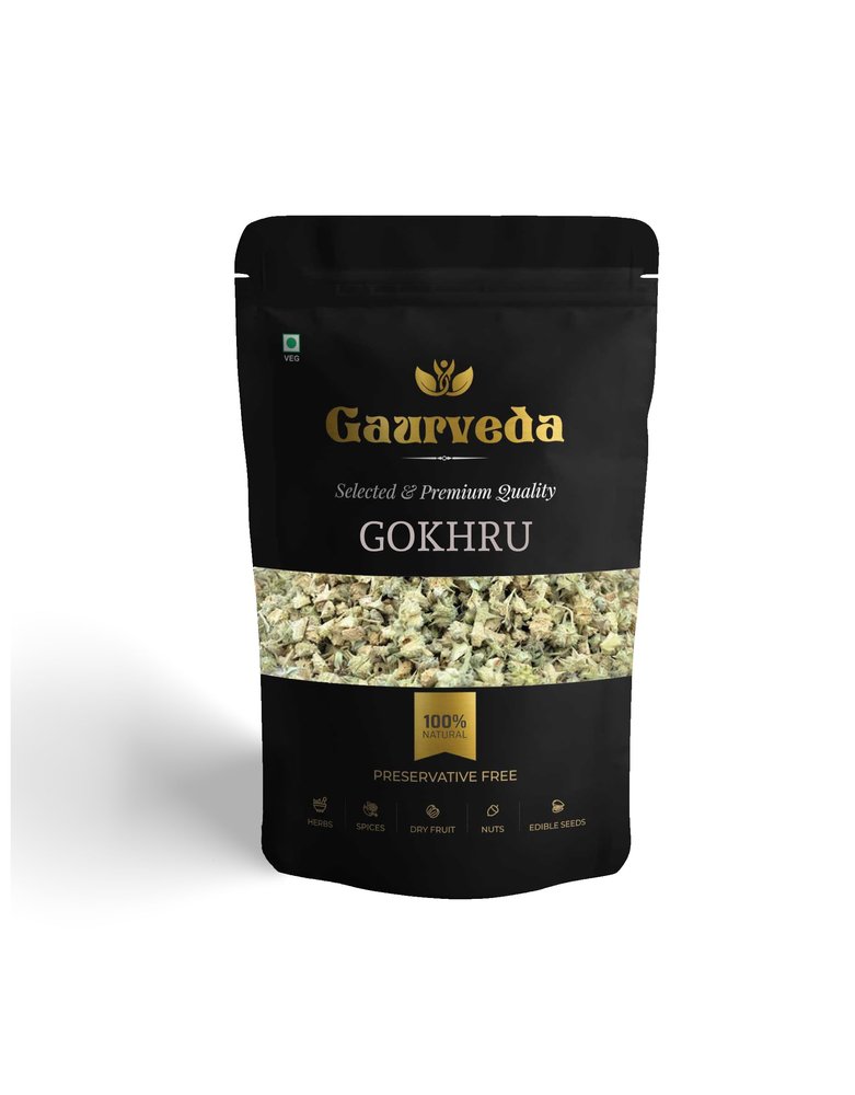 Gaurveda Gokhru Chota - Tribulus Terrestris Seeds - Small Caltrops, 100 Gm