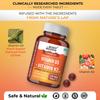 The Body Reserve """ Vitamin D3 K2 Mk7-120 Veg Tablets, 100% Rda Plant-Based Vitamin D3 Supplement From Lichen Source With Vitamin K2 As Mk7 Menaquinone, Pack Of 2""" view 3