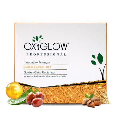 OxyGlow Hebals Facial Kit Gold |Increase Radiance & Stimulate Skin Cell|Enriched wih Argan Oil|260Gram,facial kit for women,skin care kit for women