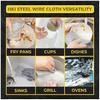 Fitolym Multipurpose Wire Dishwashing Rags for Wet and Dry Stainless Steel Scrubber Non-Scratch Wire Dishcloth for Washing Dishes Sinks Counters Easy Rinsing Machine Washable view 3