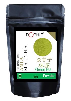 Amla Matcha Green Tea Powder 50g | Culinary Grade | Direct Intake | Rich in Antioxidants | 15x More Benefits than Loose Green Tea Leaves or Green Tea Bags (pack of 1)