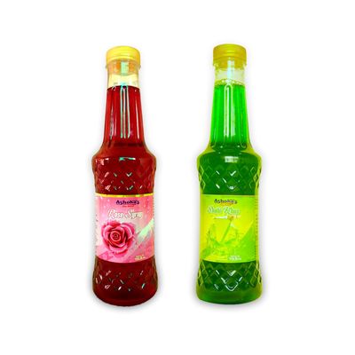 Ashoka's Lion Brand Combo Pack of Sharbat Instant Refreshing Drink for Summer 750 ml (Rose-Shahi Kush)