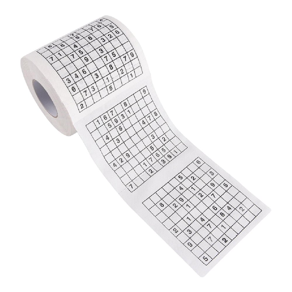 Club Bollywood Sudoku Toilet Paper Roll for Puzzling Puzzle Toilet Paper Funny Toilet Paper| Household Supplies & Cleaning | Paper Products | Paper Towels'| Paper Towels'|1 Roll Sudoku Toilet Paper