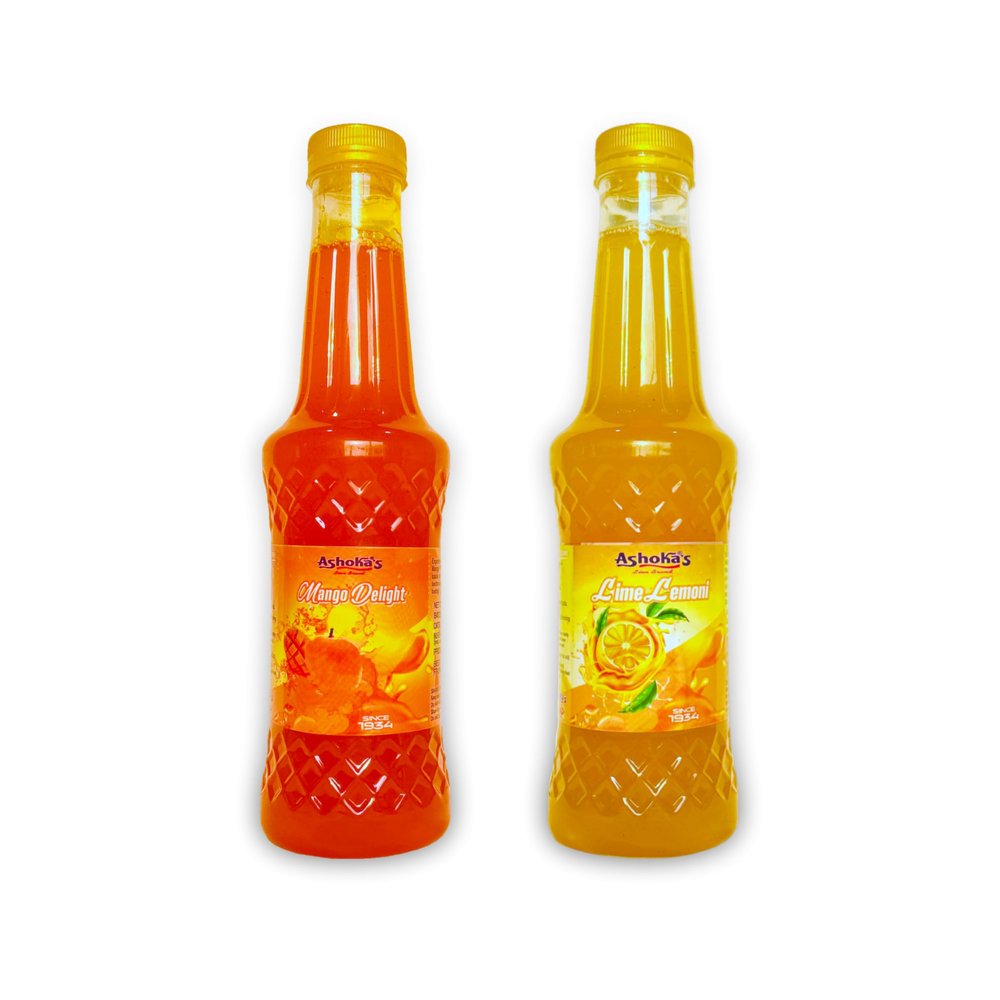 Ashoka's Lion Brand Combo Pack of Sharbat Instant Refreshing Drink for Summer 750 ml (Mango-Lemon)