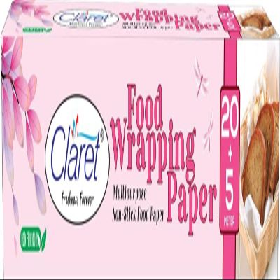 20+5 MTR Printed Food Wrapping Butter Paper Roll Food Fresh and hygienic 1pk Pink