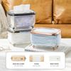 BLURISM Paper Napkin Box Holder, Fixed Buckle Pulling Tissue Box Cover for Office, Soft Tissue Organizer Box for Napkin Storage, Rectangular Decorative Tissue Box Holder (Silver) view 4
