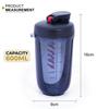COSPN Shaker Bottles | Premium Protein Shaker Bottle for Gym | Gym Shaker with Leak-Proof Design | 600ml BPA-Free Black view 2