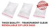 Ohmnamo Premium Reusable/Resealable Zip Lock Covers Pouch Bags, 4 x 5 inches, 400 Pieces (Transparent) view 4