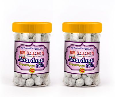 Bajason Anardana Goli | Natural & Digestive | Khatta Meetha Mukhwas, Mouth Freshner (Pack Of 2, 200g each)