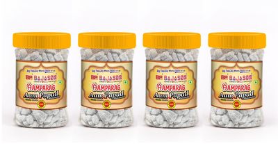 Bajason Aam Parag Aam Papad | Natural & Digestive | Khatta Meetha Mukhwas, Mouth Freshner (Pack Of 4, 200g each)