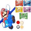 1 Rakhi for Kids Mario, 5 Parle Mazelo Fruit Candy Sweet, Tikka with Personal Message & Roli Chandan Chawal Mishri Pack for Bhai Bhaiya Brother Gift view 1