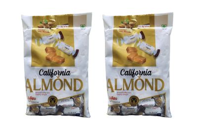 Glacier California Almond Toffee | Soft and Tasty California Almond Toffees With Creamy Delight | Jumbo Creamy and Smoothie | Poly Pack of 2/50 pcs in Each Pack/ 300gm x2