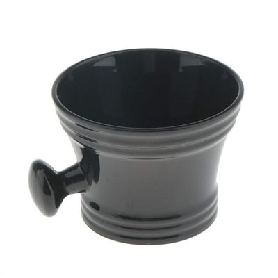 BIG BOOM Black Mens Wet Shaving Brush Soap Handle Mug Bowl Durable Shave Tool
