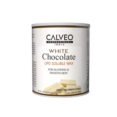 CALVEO White Chocolate Liposoluble Wax Gentle, Smooth Hair Removal with Nourishing Moisture, Ideal for Sensitive Skin, Providing a Luxurious and Sweetly Scented Waxing Experience for a Silky-Smooth Finish