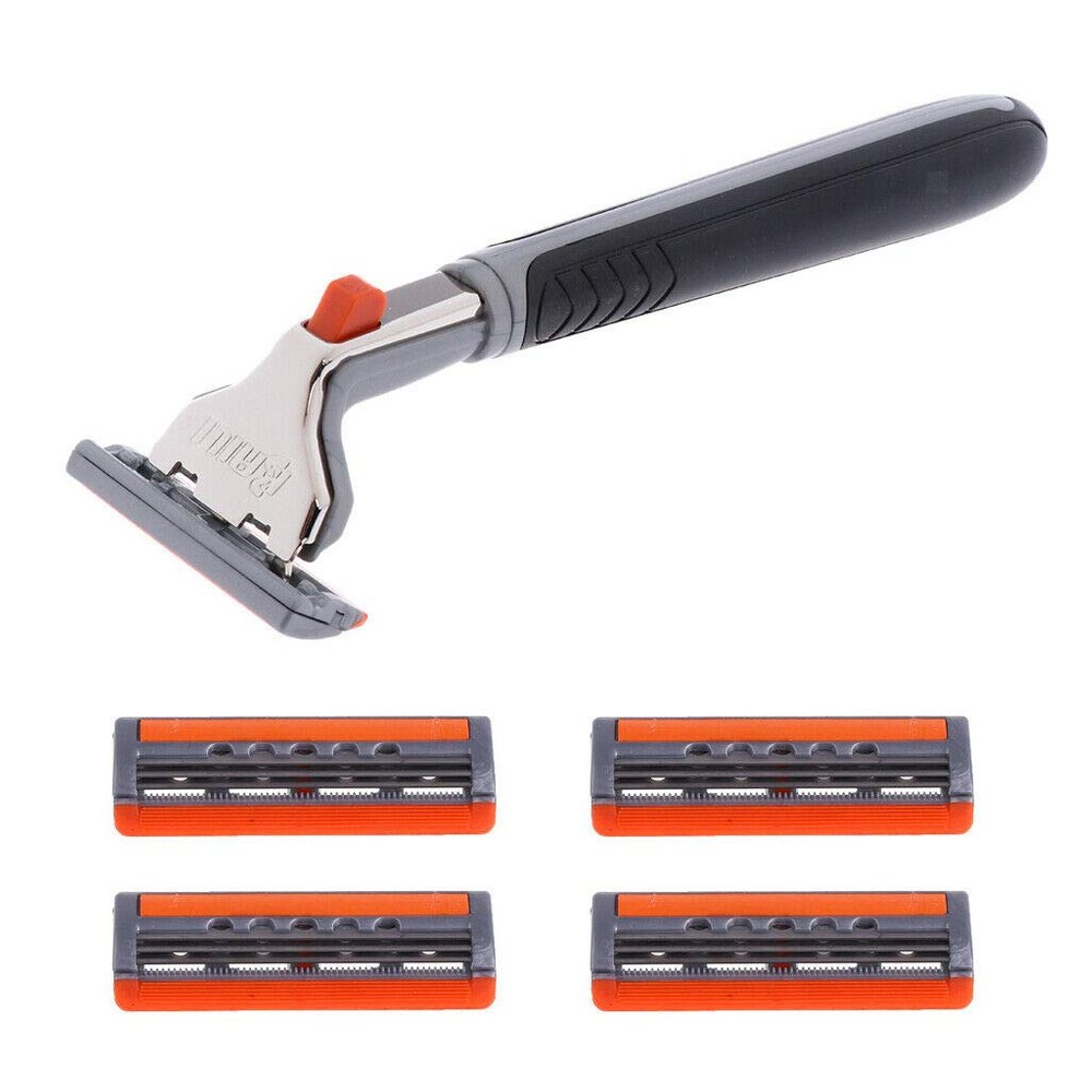 BIG BOOM Men's Manual Shaving Razor Trimmer Shaver with 6 Set