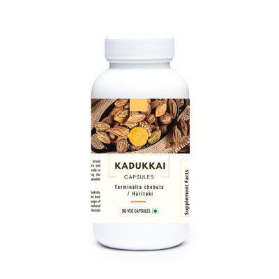 FounditGood Kadukkai Capsules (Terminalia chebula/Haritaki) Herbal Supplement for Digestive Health, Detoxification, and Immune Support 90 Veg Capsules