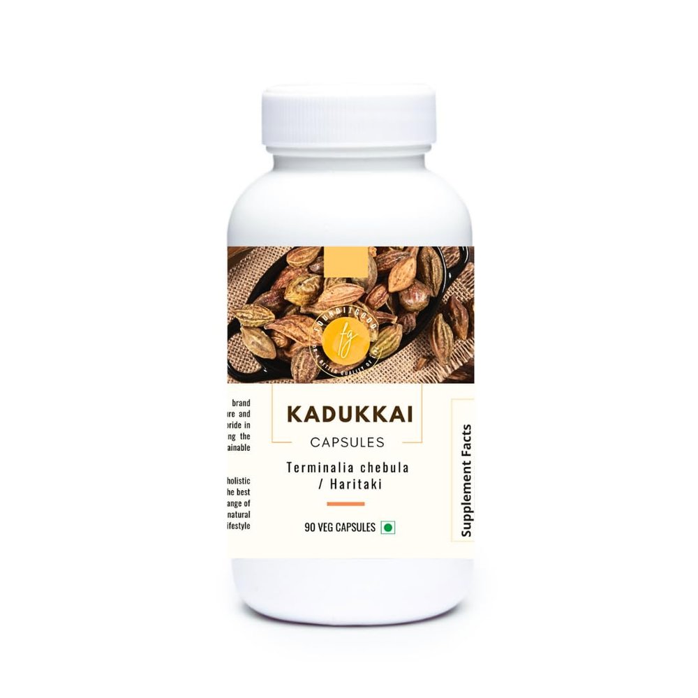 FounditGood Kadukkai Capsules (Terminalia chebula/Haritaki)  Herbal Supplement for Digestive Health, Detoxification, and Immune Support  90 Veg Capsules