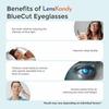 LensKandy | Zero Power Antiglare & Bluecut Computer Glasses | UV Protection Rectangular Marcel Specs For Men | Silver | Medium (LKCG9002-SILVER) view 4