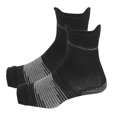 Ecosync Open Toe Bamboo Cotton Compression Socks for Men & Women | Arch & Ankle Support | Neuropathy Relief | Plantar Fasciitis & Heel Pain Recovery | Swelling & Injury Support  Black
