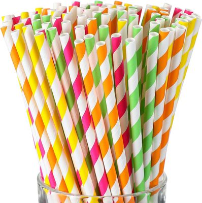 Comfy Package Paper Straws 6MM [200 Pack] # World's No.1 Paper Straw Brand with Food Grade Paper