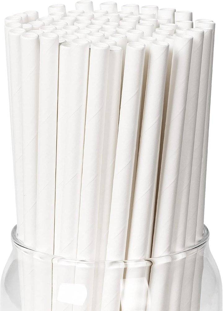 Comfy Package Paper Straws 6MM [200 Pack] # World's No.1 Paper Straw Brand with Food Grade Paper