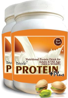 Develo Daily Health Protein Powder (Whey & Soy, Plant & Milk Based) for Men & Women - 2kg (Pack of 2) Elaichi Pista