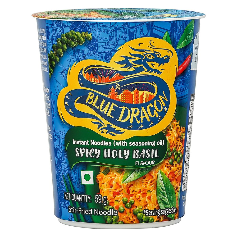 Blue Dragon Spicy Holy Basil Instant Cup Noodle 59g