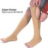 Galaitik Zipper Medical Compression Socks Stockings with Open Toe Calf Support Best Stocking for Edema, Swollen, Nurses, Pregnancy, Recovery Leg Knee High Sports Length, Better Blood Circulation view 2
