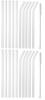 SAVE Reusable Glass Straw Set | Drinking Straws & Cleaning Brush | Ecofriendly Multiuse Drinking Straws | Cute Straws for Cocktails, Mocktails, Shakes & More Drinks (White Combo, 20) view 1
