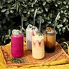 SAVE Reusable Glass Straw Set | Drinking Straws & Cleaning Brush | Ecofriendly Multiuse Drinking Straws | Cute Straws for Cocktails, Mocktails, Shakes & More Drinks (White Combo, 20) view 2